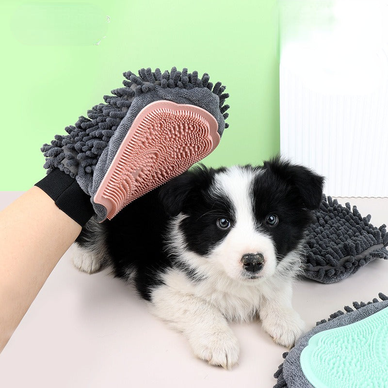 2-in-1 Pet Bath Massage & Drying Glove