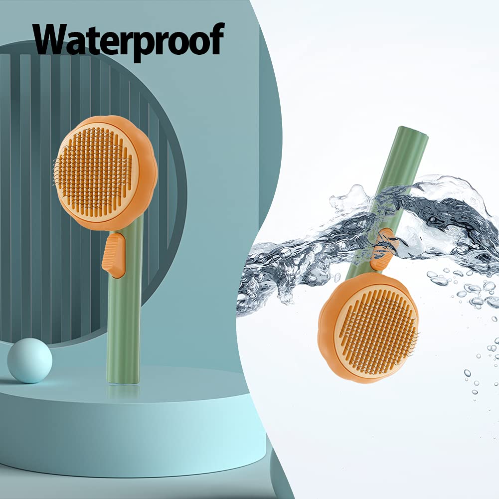 Pet Pumpkin Self-Cleaning Slicker Brush