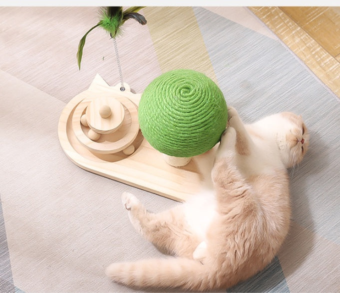 Double Sisal Ball Pet Cat Claw Scratcher