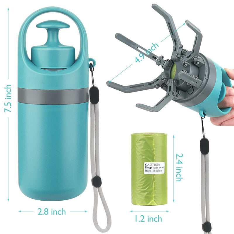 Portable Dog Poop Scooper With Built-in Dispenser