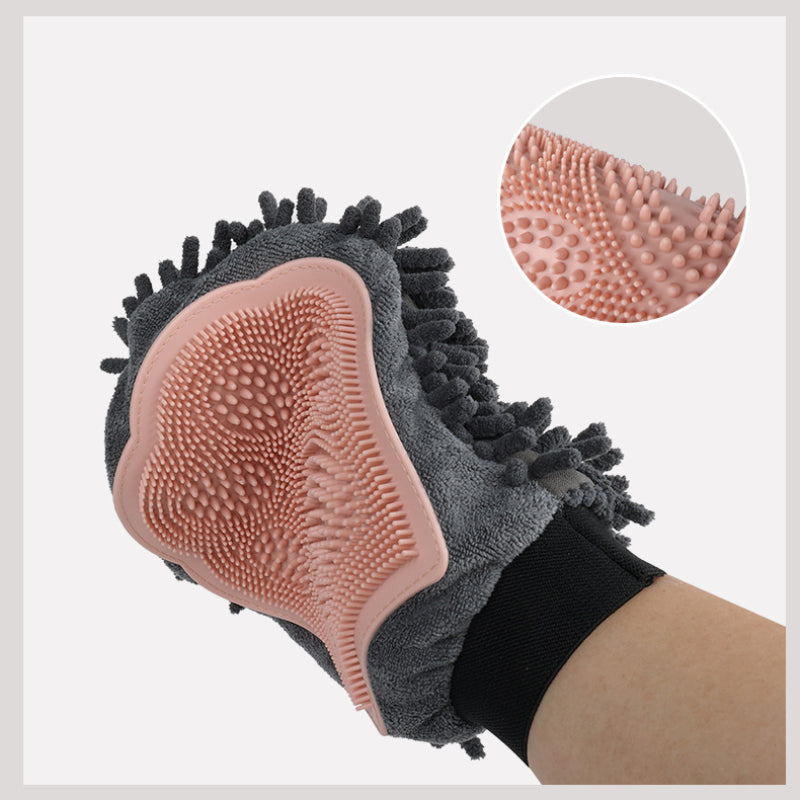 2-in-1 Pet Bath Massage & Drying Glove