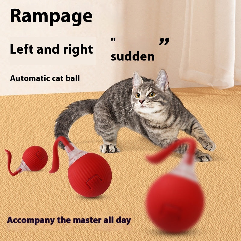 Interactive Super Drive Cat Rolling Tail Ball