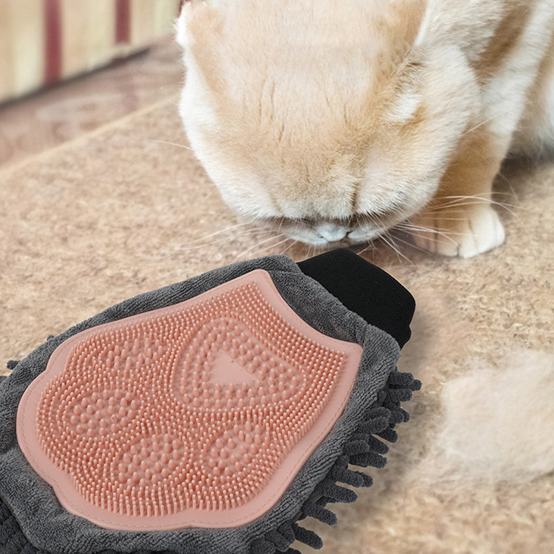 2-in-1 Pet Bath Massage & Drying Glove